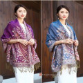 top seller women fashion 180*70 winter fall autumn Jacquard weave patterns cotton scarf paisley fake pashmina shawls